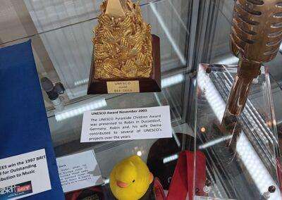 Robin Gibb UNESCO Award and rubber ducky